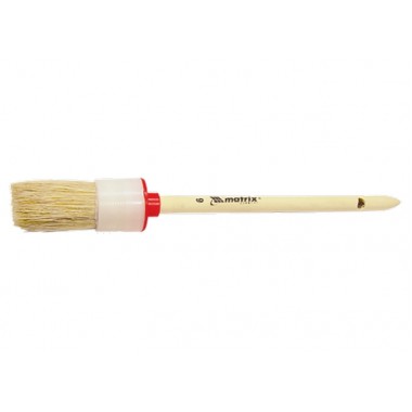 Купить Кисть круглая № 2 (20 мм), натуральная щетина, деревянная ручка MATRIX