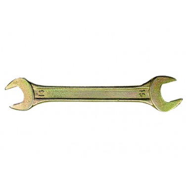 Купить Ключ рожковый, 10 х 11 мм, желтый цинк СИБРТЕХ