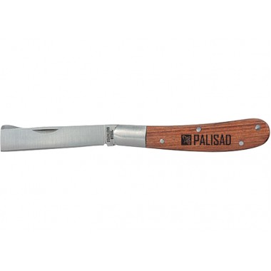 Купить Нож садовый, 173 мм, складной, копулировочный, деревянная рукоятка PALISAD