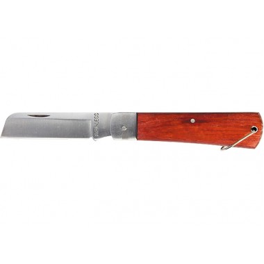 Купить Нож складной, 200 мм, прямое лезвие, деревянная ручка SPARTA