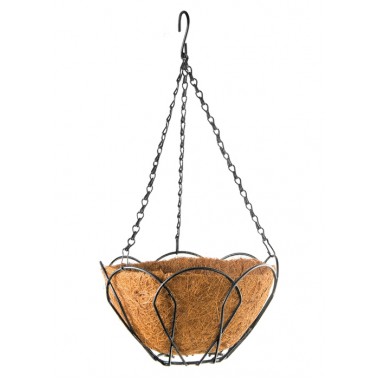 Купить Подвесное кашпо с декором, 25 см, с кокосовой корзиной PALISAD