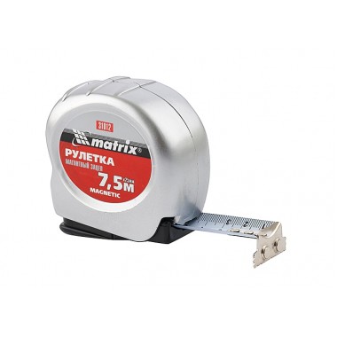 Купить Рулетка Magnetic, 7,5 м х 25 мм, магнитный зацеп MATRIX