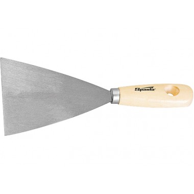 Купить Шпательная лопатка из нержавеющей стали, 100 мм, деревянная ручка SPARTA