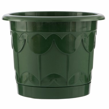 Купить Горшок Тюльпан с поддоном, зеленый, 1,4 литра PALISAD