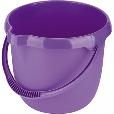 Купить Ведро пластмассовое круглое 12л, фиолетовое ТМ Elfe Россия