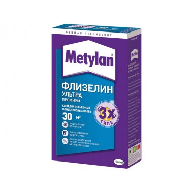 Клей для рельефных обоев Metylan Флизелин Ультра Премиум, коробка 250гр